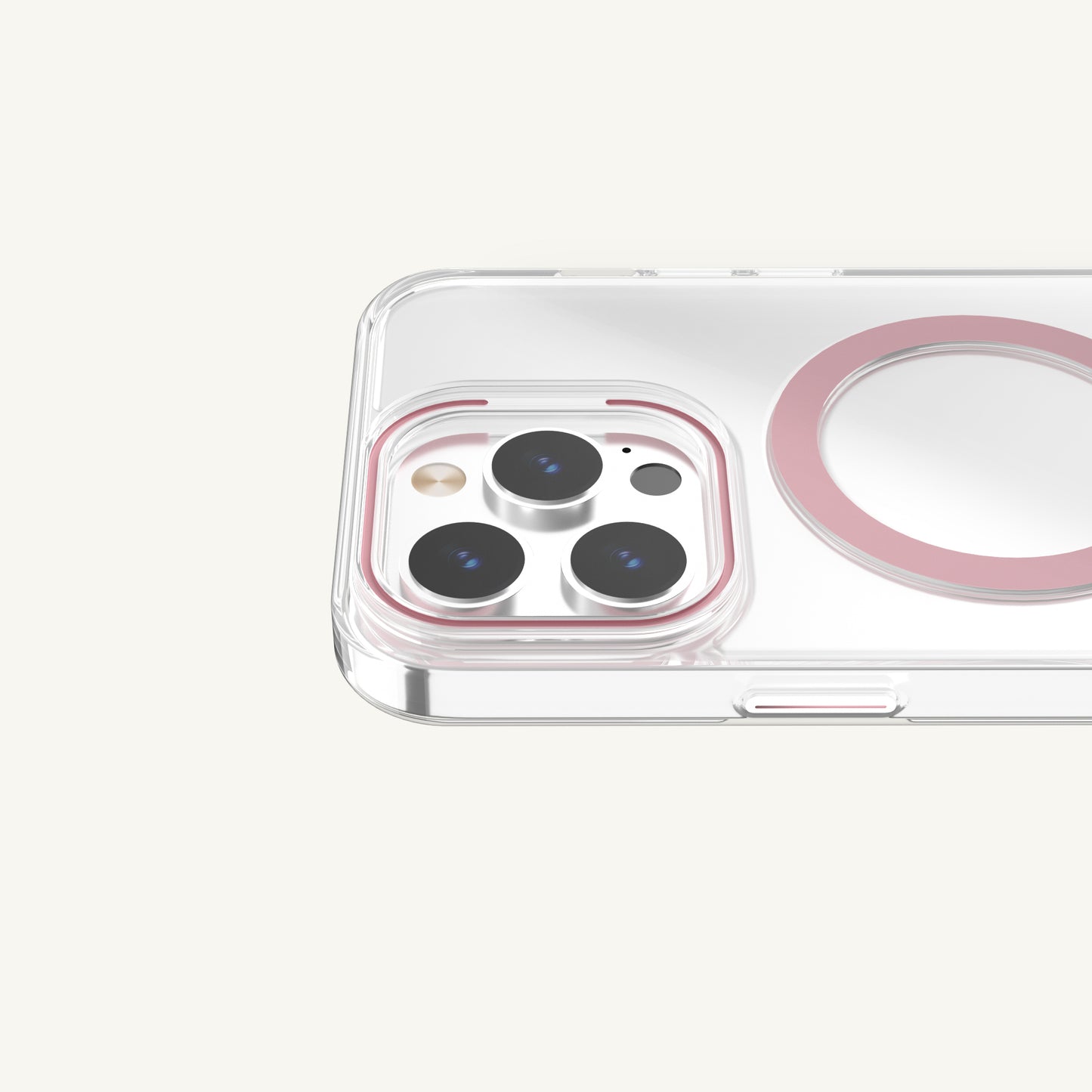 Funda Transparente MagSafe iPhone Color Rosa